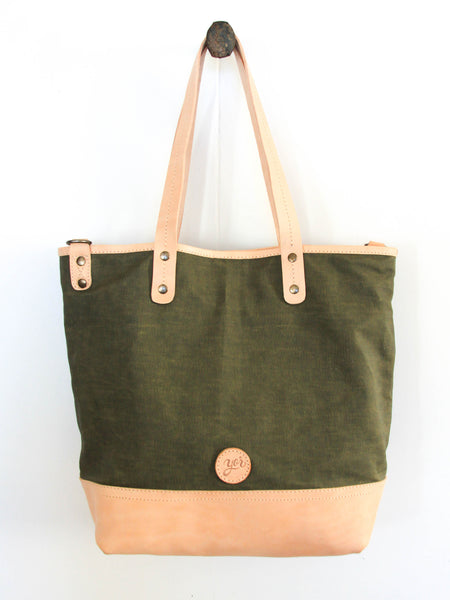Crossbody Waxed Canvas - Green Olive