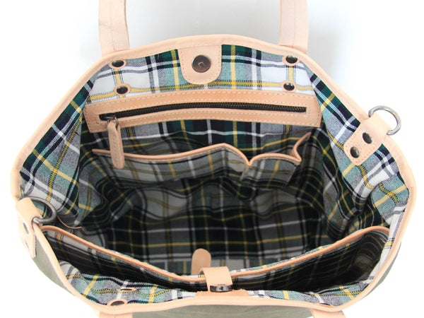 Crossbody Waxed Canvas - Green Olive