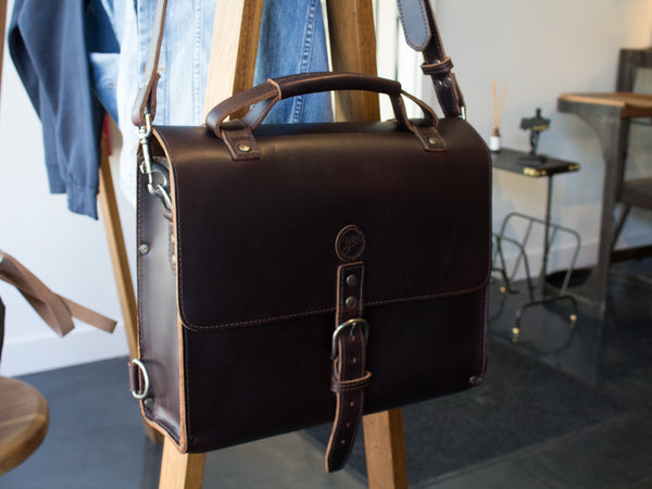 Single Strap Briefcase - Chocolate