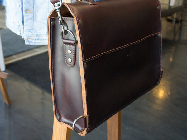 Single Strap Briefcase - Chocolate