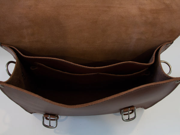 Leather Briefcase —Color Cedar made of full grain Leather. Made by YOR ...